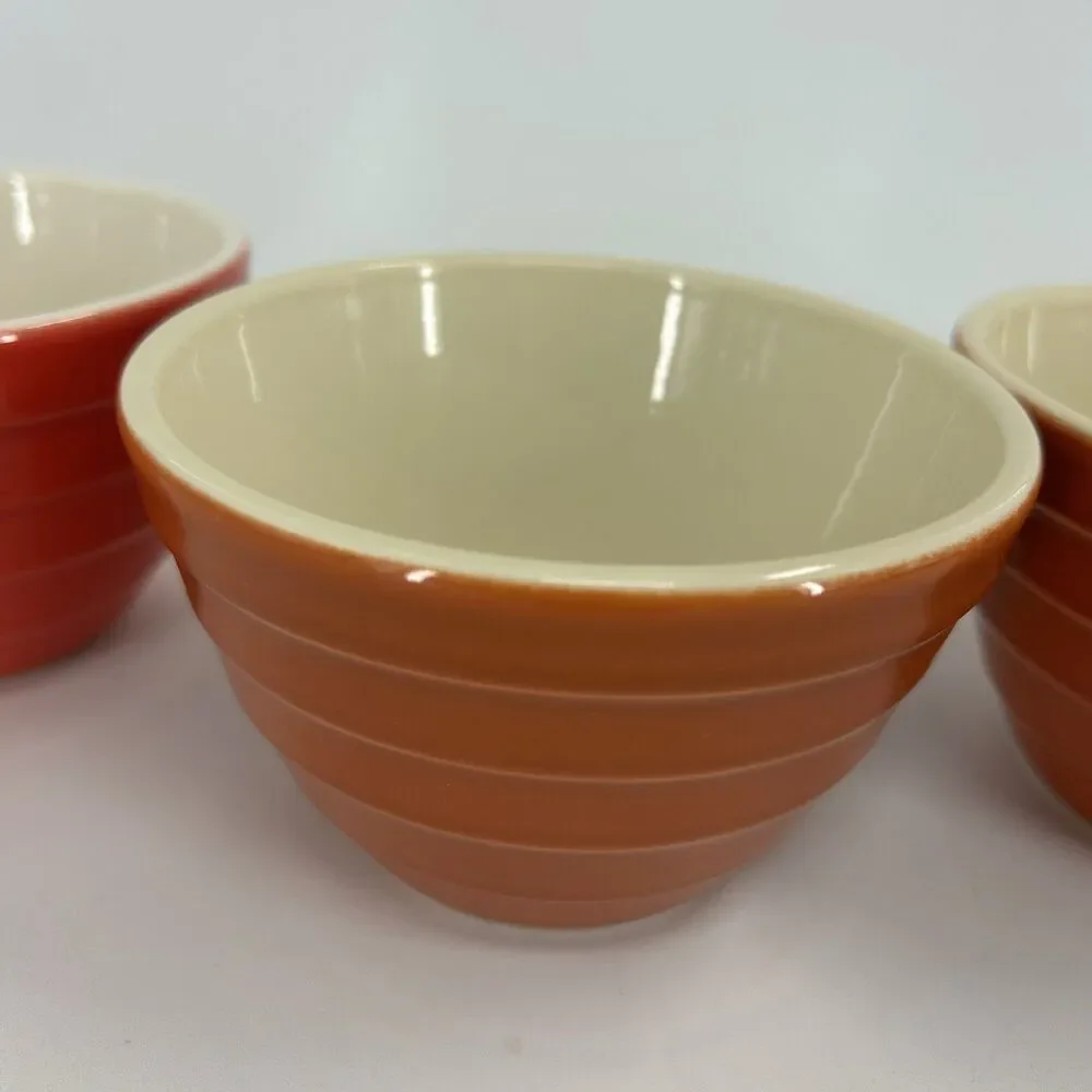 Vintage Crate & Barrel Parker Ribbed Beehive Bowl Set of 6 Retired Fast Shipping